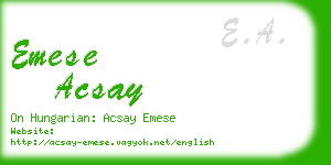 emese acsay business card